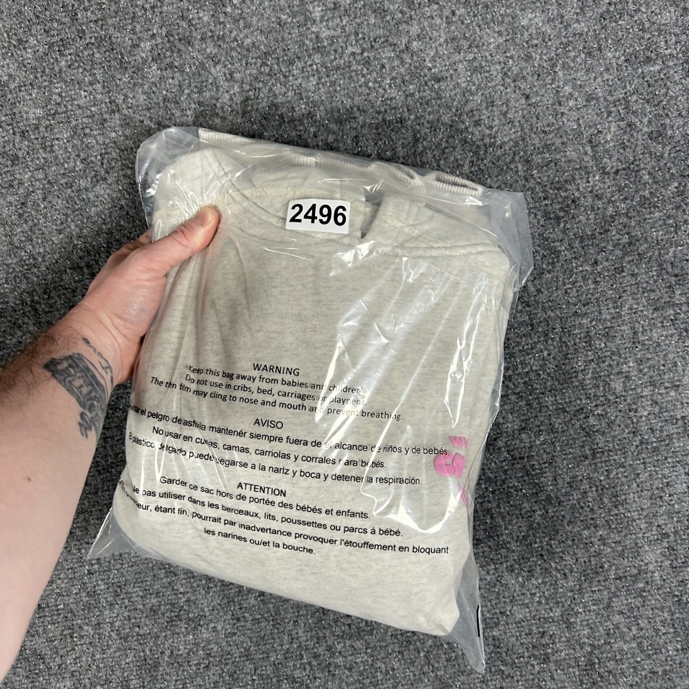 White Fox Boutique Comfort Club Hoodie Grey Pink Puff Print Oversized XS/S #2496 - Picture 12 of 12